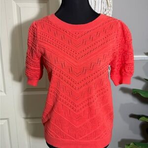 LOFT Vibrant Knit Sweater in orange